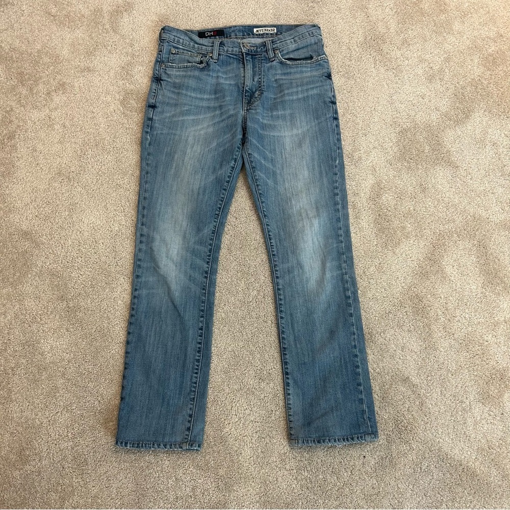 DH3 Jett light wash slim fit straight leg denim jeans Sz 32